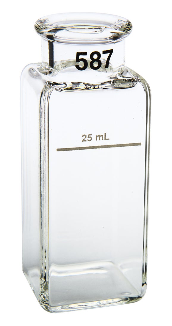 Kuweta prostokątna, 1 x 1 cal, 25 mL, szklana (2 szt.)
