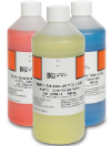 Zestaw barwnych roztworów buforowych, pH 4,01, pH 7,00 i pH 10,01, 500 mL