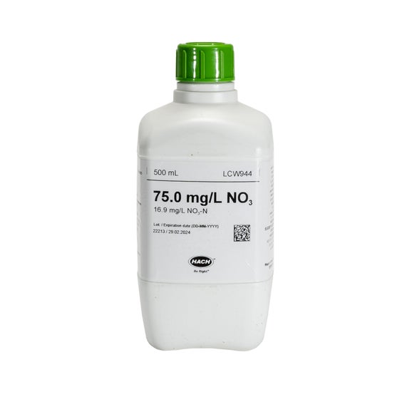 Wzorzec azotanów, 75 mg/L NO₃ (16,9 mg/L NO₃-N), 500 mL