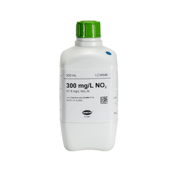 Wzorzec azotanów, 300 mg/L NO₃ (67,8 mg/L NO₃-N), 500 mL