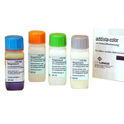 Zestaw wzorców barw Addista zawierający 6 certyfikowanych, barwnych roztworów wzorcowych do kolorymetru Lico