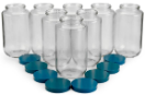 Zestaw butelek 8 x 950 mL szklane, z nakrętkami pokrytymi PTFEem